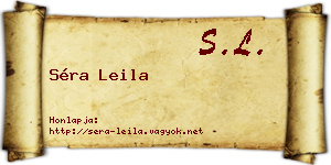 Séra Leila névjegykártya
